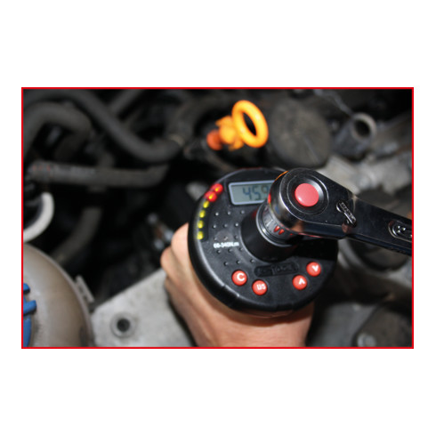 Adaptateur de couple numérique KS Tools 1/2 pouce avec rapporteur, 10-200 Nm