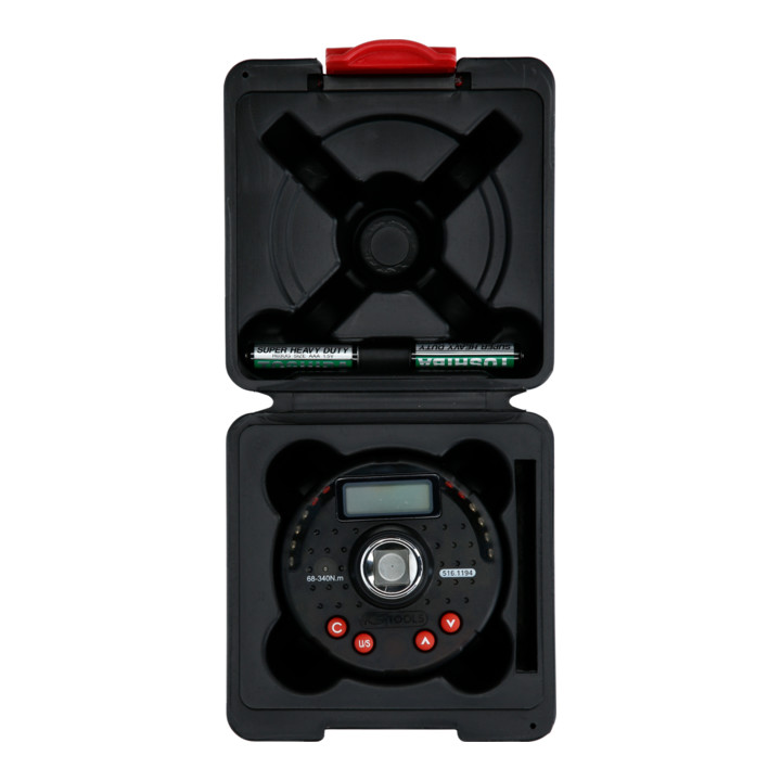 Adaptateur de couple numérique KS Tools 1/2 pouce avec rapporteur, 17-340 Nm