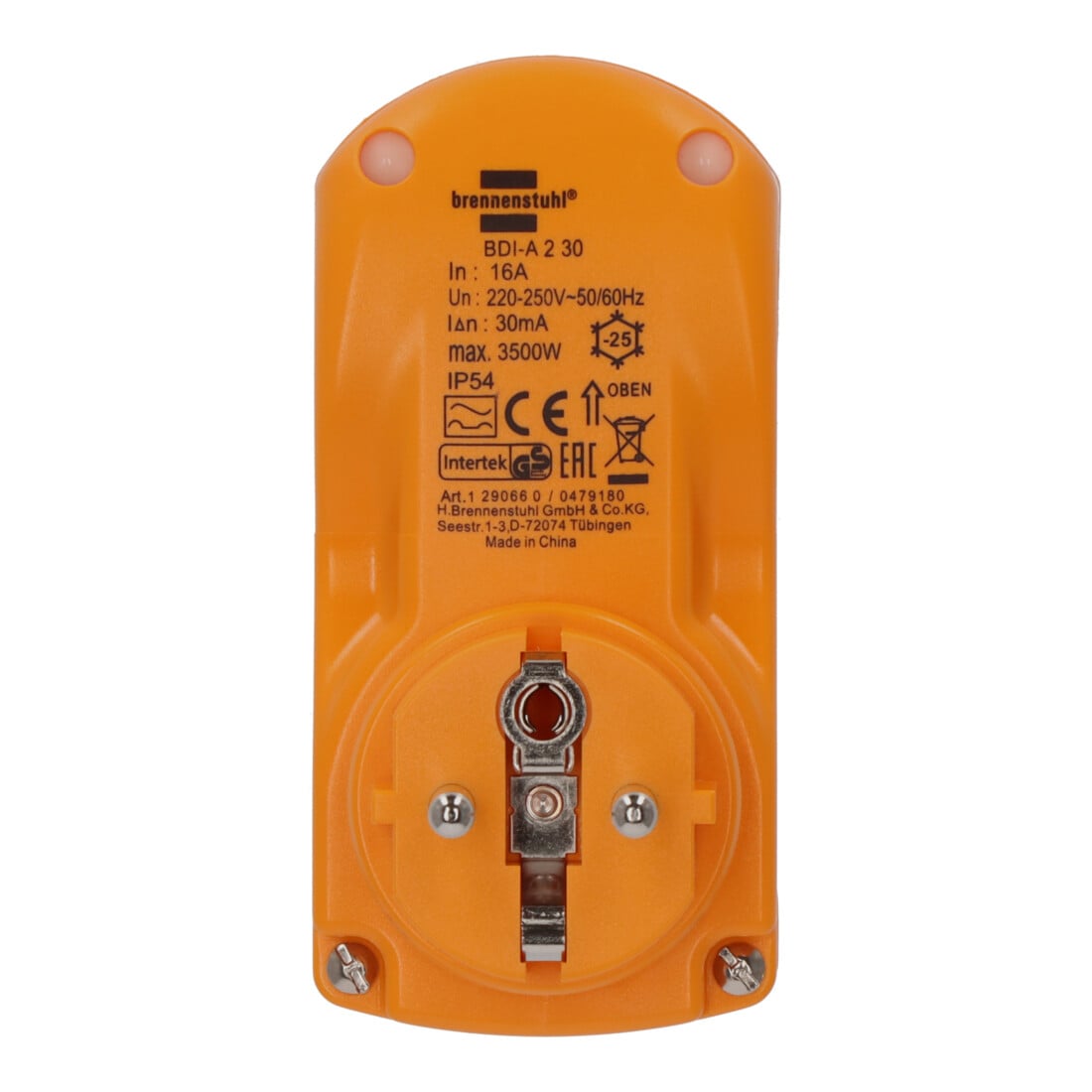 Adaptateur de protection de la personne Brennenstuhl BDI-A2 30 16 A 230/50 V / Hz 3680 W IP54
