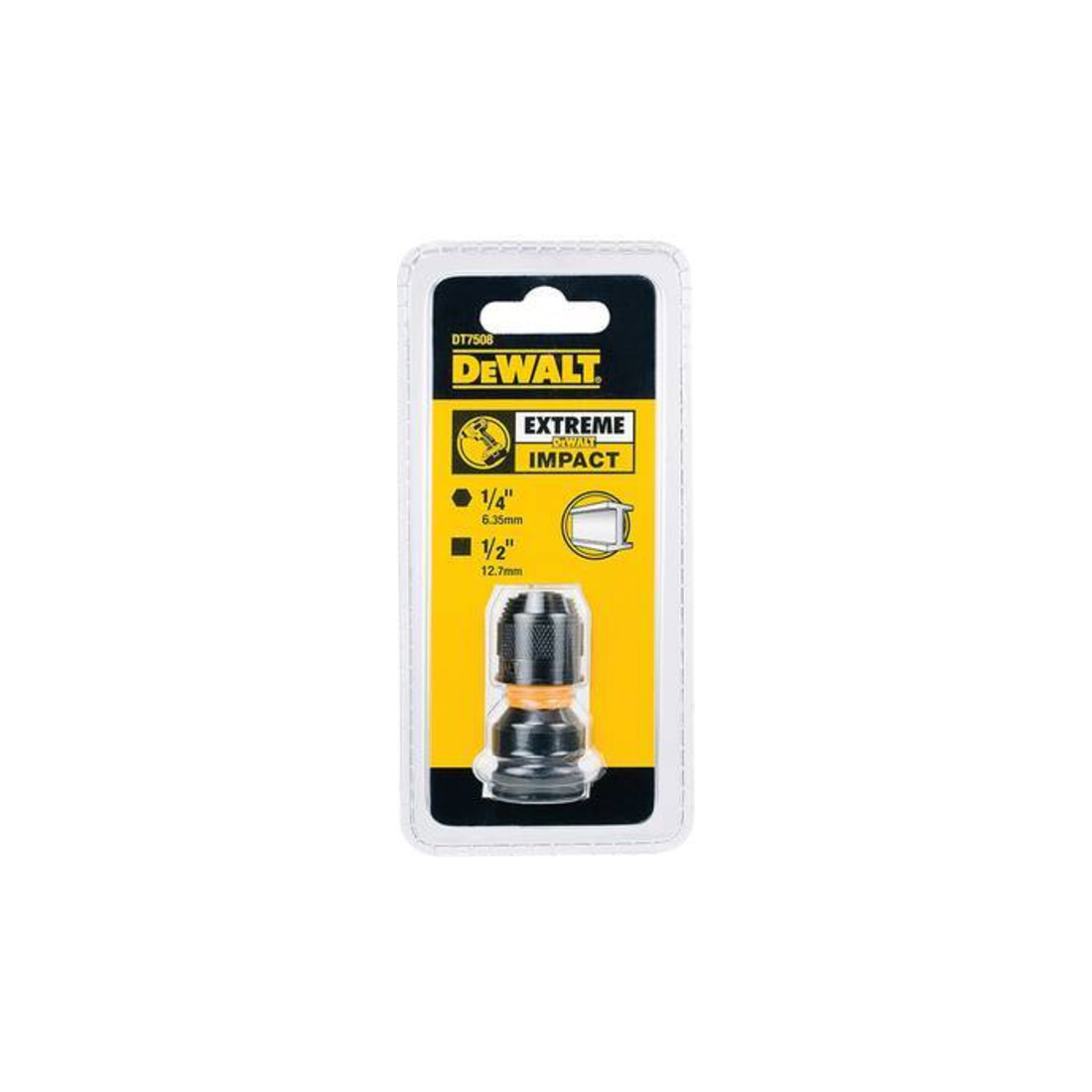 Adaptateur DEWALT 1/2 pouce à 1/4 pouce résistant aux chocs DT7508-QZ