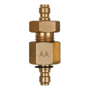 Adaptateur double KS Tools avec filetage intérieur et extérieur et raccord de flexible