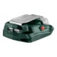 Adaptateur électrique sans fil PA 14.4-18 LED-USB metabo, avec raccord 12 V et éclairage LED, carton