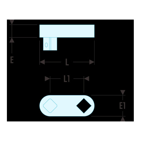 Adaptateur Facom, pièce de renvoi 1/2" sur 1/2