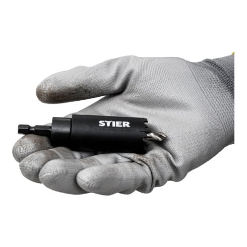 Adaptateur HEX STIER 1/4"-1/2" 20 UNF pour scies cloches 14-32 mm avec clé à 6 pans creux