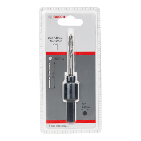 Adaptateur hexagonal Bosch 1/2"-20 UNF 14 - 30 mm SW 1/4 po