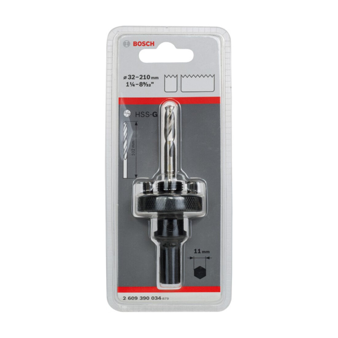 Adaptateur hexagonal Bosch 5/8" - 18 UNF 32 - 210 mm