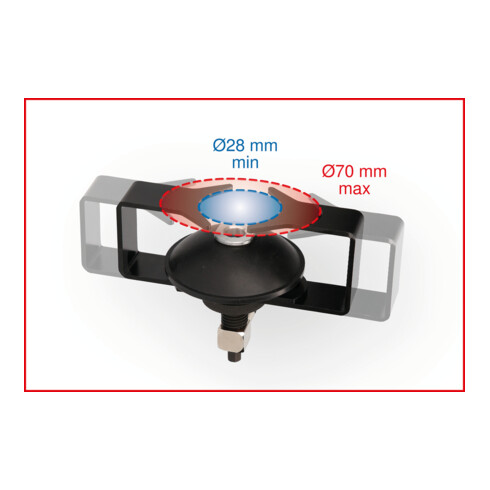 Adaptateur universel de manchon de purge KS Tools, réglable