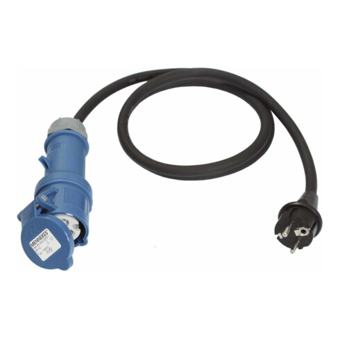Adapter câble 1,5m CEE prise femelle + prise mâle Schuko