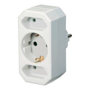 Adapterstecker Euro 2 + Schutzkontakt 1