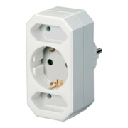 Adapterstekker Euro 2 + aardingscontact 1