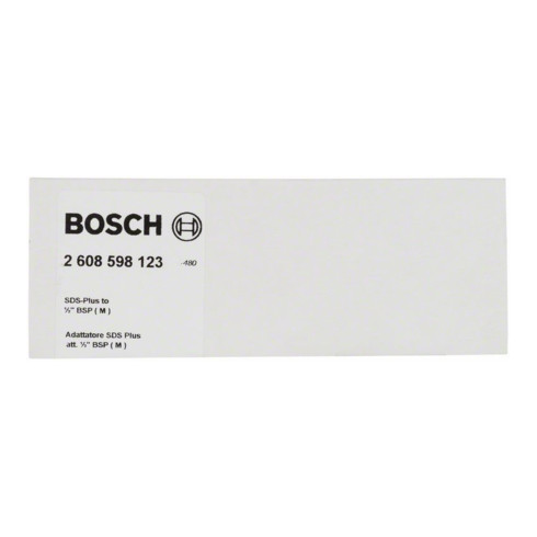 Bosch Adattatore per testine di foratura diamantate lato macchina SDS più lato corona, filettatura 1/2", 115