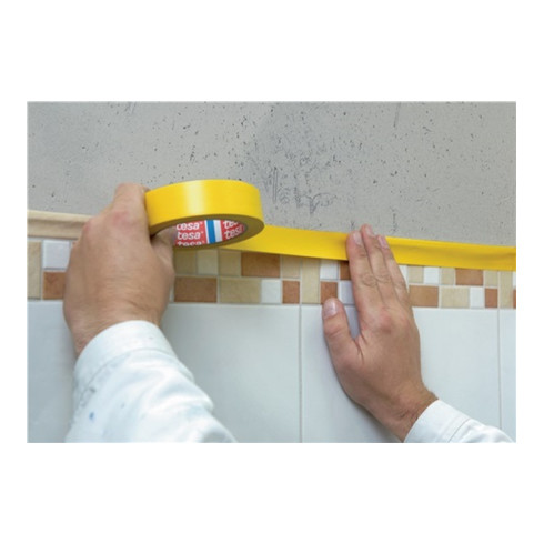 Adhésif de plâtrage 4172 Standard lisse jaune L. 33 m l. 50 mm TESA