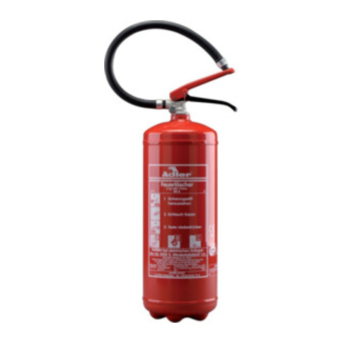Adler Feuerlöscher PD6G 6kg Brandkl.A/B/C + Glutbrandpulver + Wandhalter