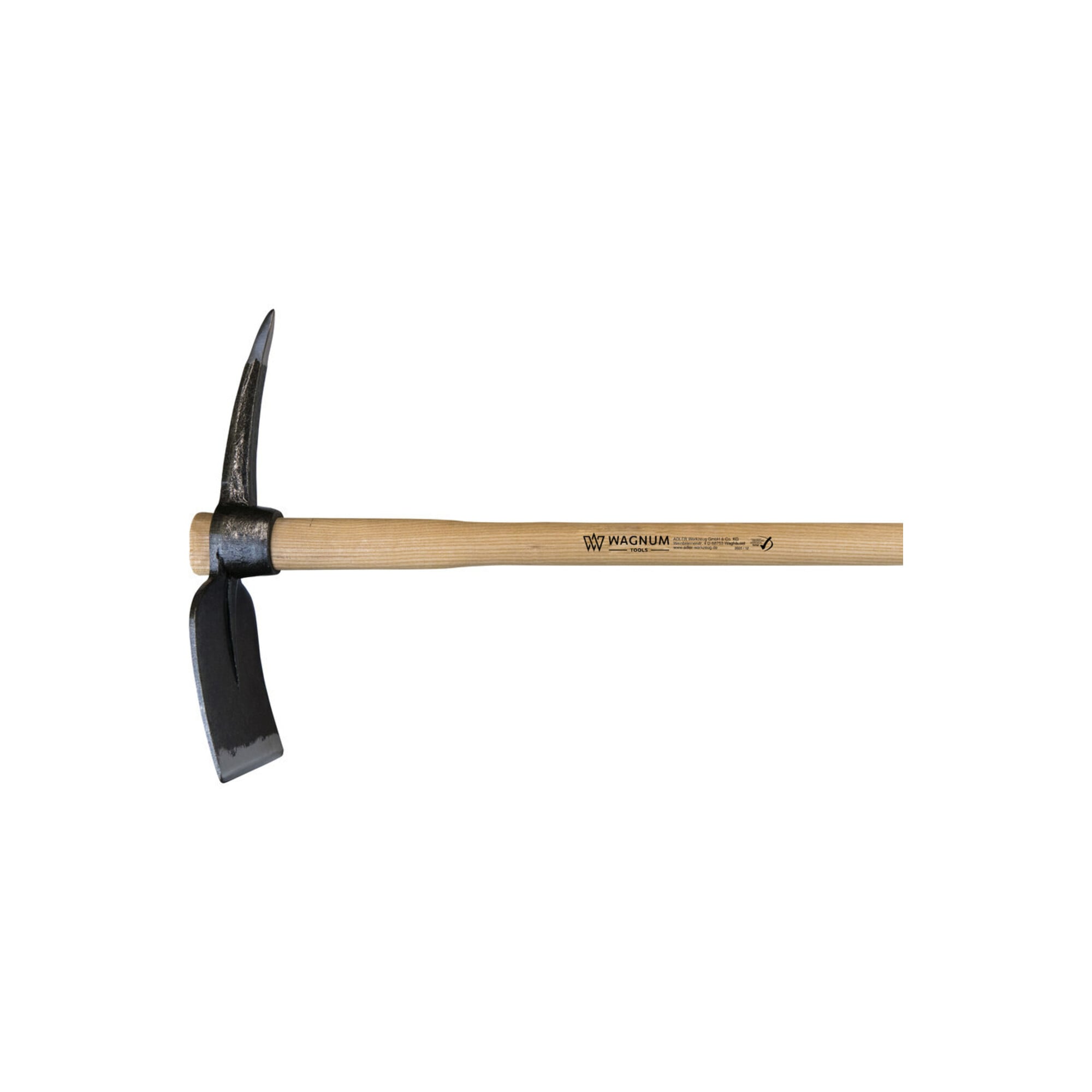 Adler Wegmacherhacke 1800g mit Eschenstiel geölt 1050mm Hacke aus C45 Stahl
