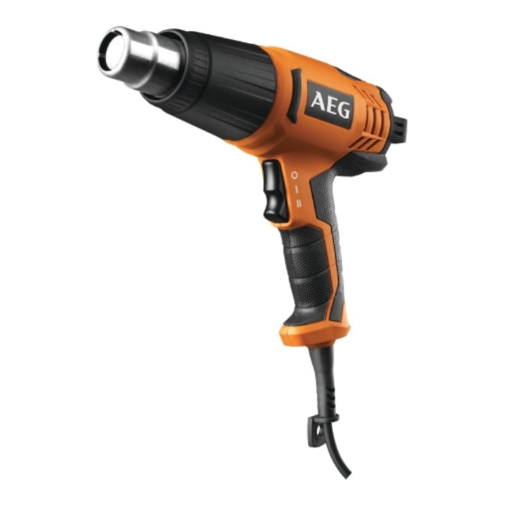 AEG 1500 W heteluchtblazer HG 560 D, temperatuurbereik 300 / 560 (°C), luchthoeveelheid 1e trap: 253 l/min, 2e trap: 420 l/min in kartonnen doos