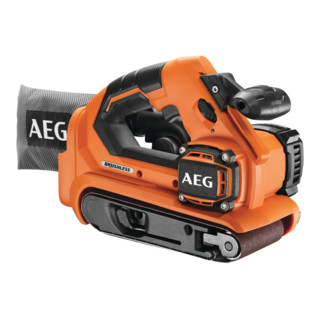 AEG Accu-bandschuurmachine BHBS18-75BL-0 18V Solo-versie, incl. 2x schuurbladen in doos