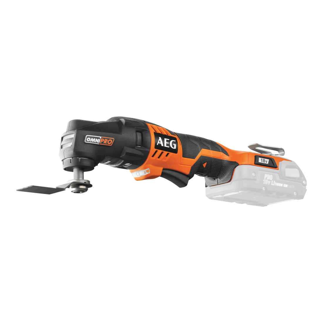 AEG accu-multigereedschap OMNI18C-0KIT1X 18V soloversie incl. multifunctionele kop OMNI-MTX, multigereedschapstoebehoren