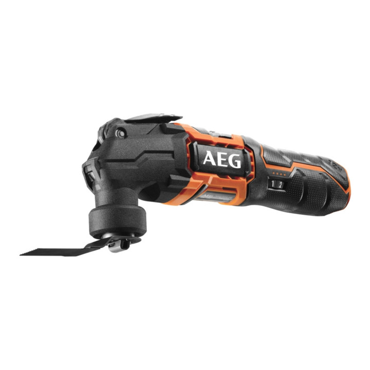 AEG Akku-Multitool BMT12C-152B 12V inkl. 2x 12V / 2,0 Ah PRO Akkus, Schnellladegerät, Schleifpapier, Sägeblätter, Werkzeugtasche