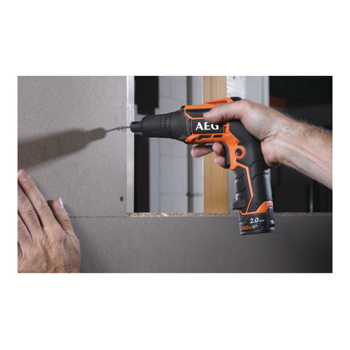 AEG Akku-Trockenbauschrauber BTS12CLI-202C 12V inkl. 2x 12V / 2,0 Ah PRO Akku, Ladegerät und Transportkoffer
