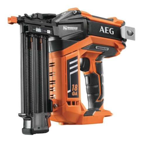 AEG Brushless Accu-spijkerpistool B18N18 18V Solo-versie met riemclip in transportkoffer