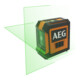 AEG Laser a linee incrociate CLG2-20K, 20 m, verde, con borsa, 2x batterie AA, supporto a parete (magnetico), piastra di puntamento laser, cinghia in velcro-4