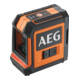 AEG Laser a linee incrociate CLR2-15B, 15 m, rosso, con borsa, 2x batterie AA, supporto a parete (magnetico), cinghia in velcro-1