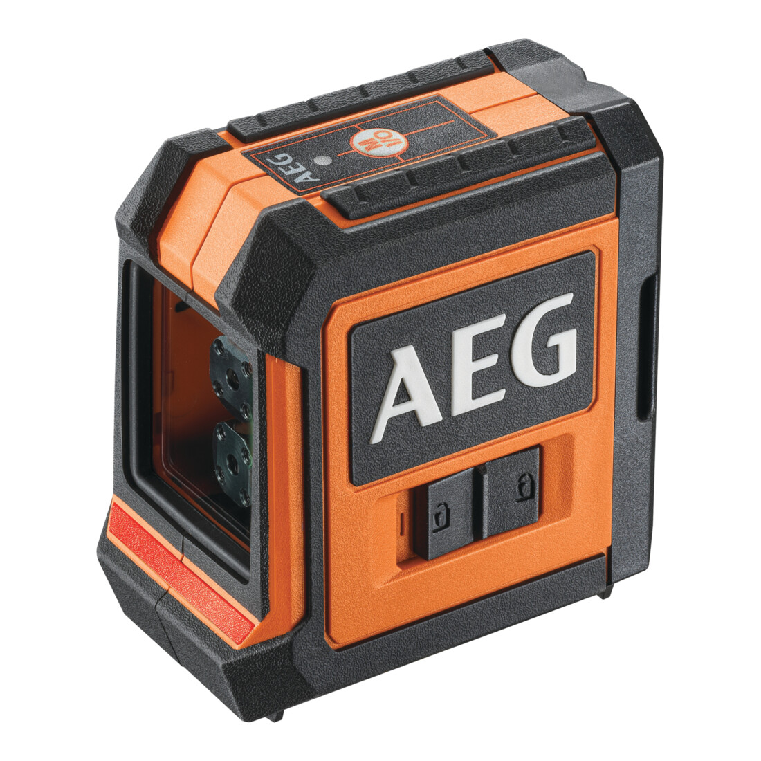 AEG Laser a linee incrociate CLR2-15B, 15 m, rosso, con borsa, 2x batterie AA, supporto a parete (magnetico), cinghia in velcro