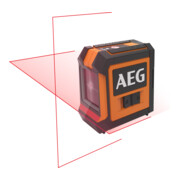AEG Laser a linee incrociate CLR2-15B, 15 m, rosso, con borsa, 2x batterie AA, supporto a parete (magnetico), cinghia in velcro-4