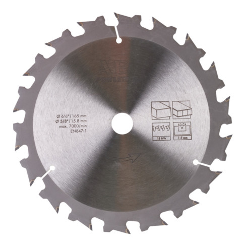 AEG Kreissägeblatt für BKS18 165/15,87 mm Z 18 für Holz