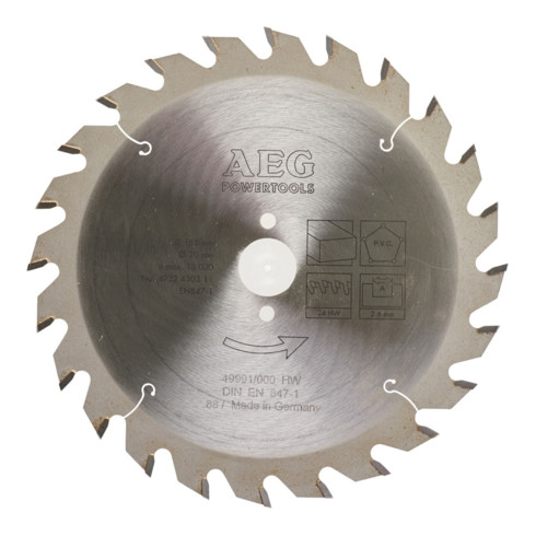 AEG Kreissägeblatt für KS 55 C 165/20 mm Z24 für Holz