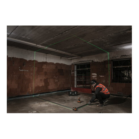 AEG Kreuzlinienlaser CLG3-30K, 30 m, grün, inkl. Tasche, 3x AA Batterien, Wandhalterung (magnetisch), Laser-Zieltafel, Klettband