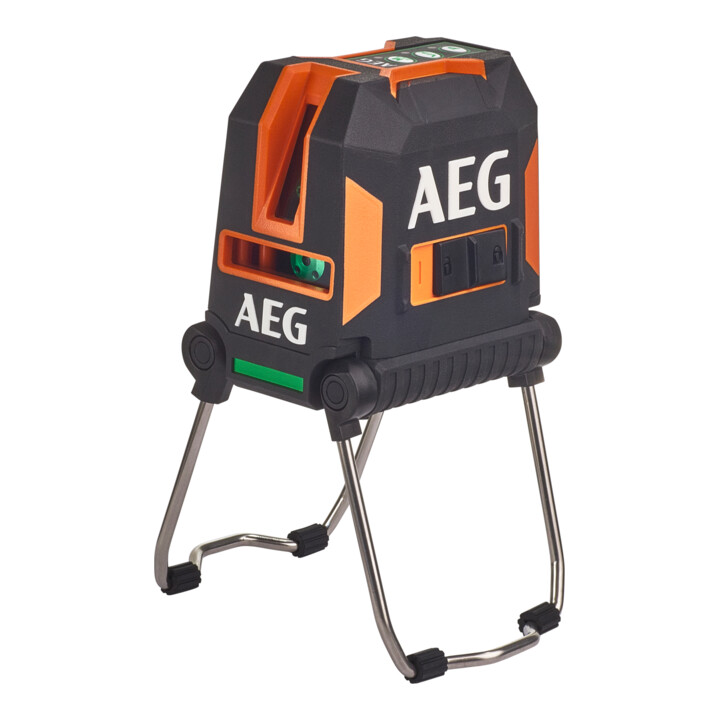 AEG kruislijnlaser CLG3-30K, 30 m, groen, incl. tas, 3x AA batterijen, muurbevestiging (magnetisch), laserrichtplaat, klittenband