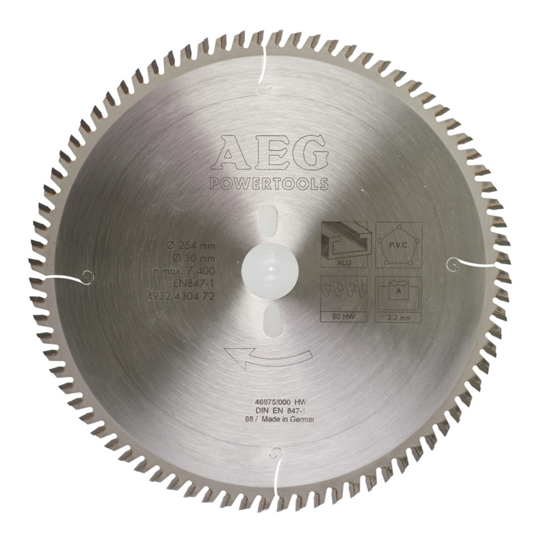 AEG Lama in alluminio per troncatrici 254/30mm Z80