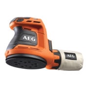 AEG Levigatrice a batteria BEX18-125-0 18V Solo con sacchetto per polvere e carta abrasiva in scatola