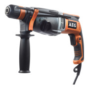 AEG Martello combinato KH 26 XE 800 W, SDS-Plus, energia d’impatto 2,5 J, mandrino rapido FIXTEC 13 mm, impugnatura supplementare con profondimetro, cavo 4 m, valigetta trasporto-1