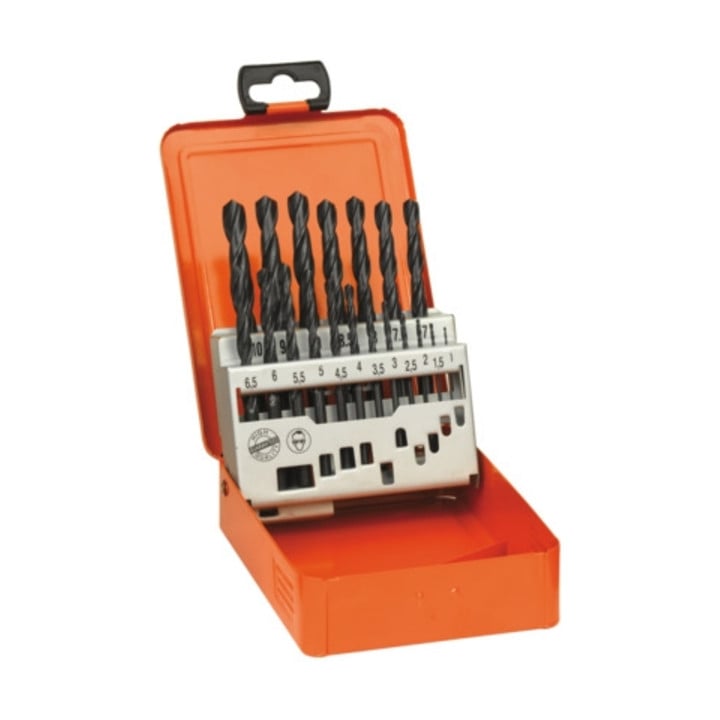 AEG Metallbohrer Profibox HSS-R 19-tlg. Kassette, inkl. Ø 1 - 10 mm in 0,5 mm Abständen, verpackt im Kunststoffbox