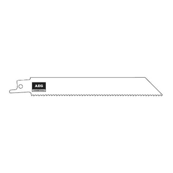 AEG reciprozaagblad 150 x 2,5 mm voor het zagen van hout, hout met spijkers, gipsplaten 3-100 mm, non-ferrometaal, aluminium 3-10 mm, kunststof buizen, 3 st.