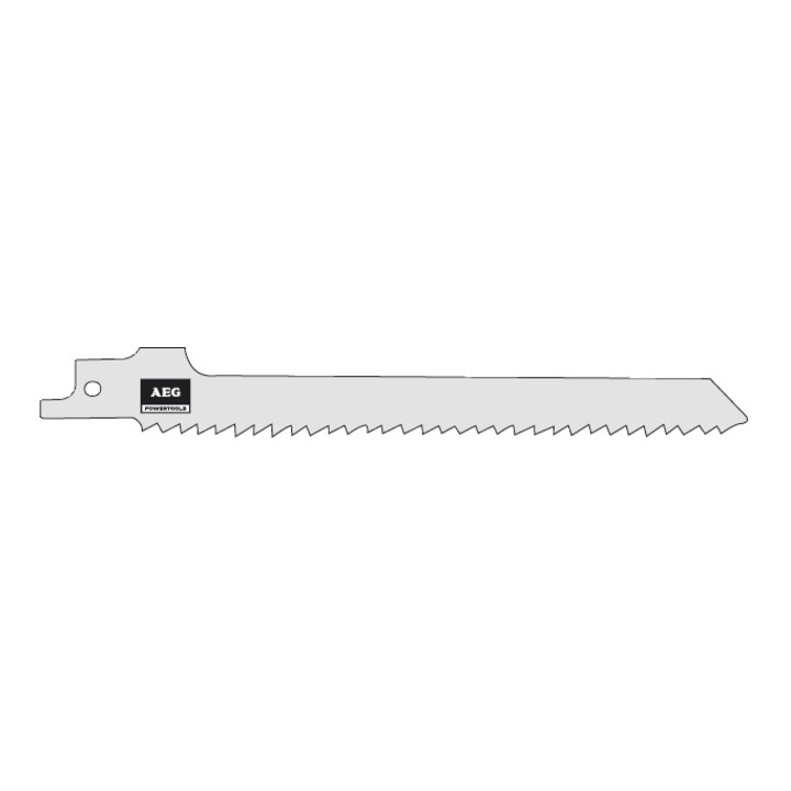 AEG reciprozaagblad hout - ideaal voor gebogen sneden in nat hout, 150 x 4,2 mm voor snel, gebogen zagen 6-100 mm, 2 st.