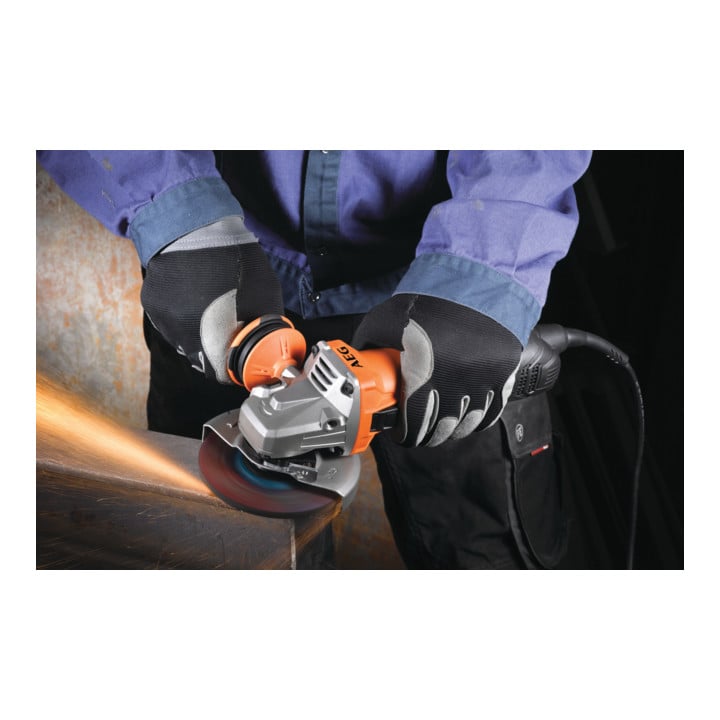 AEG Winkelschleifer WS 13-125 SXE 1300W inkl. 10x Fiberschleifscheiben, 3x Fächerscheiben, Spannmutter im Transportkoffer