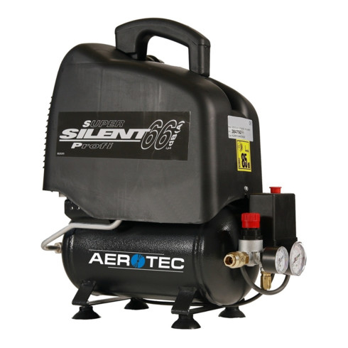 Aerotec compressor Vento Silent 6, 110L/90L/6L/8bar/0,7kW/draagbaar/230V