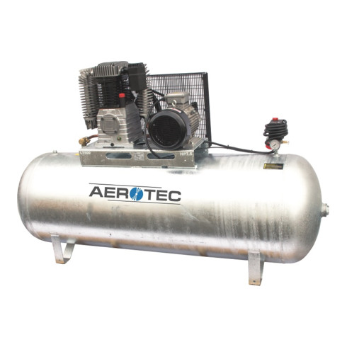 Aerotec Compressore N60-500 Z PRO orizzontale, 400 Volt, zincato, lubrificato ad olio
