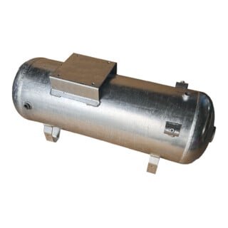 Aerotec Druckluftbehälter 60 l liegend verzinkt 15 bar mit Konsole