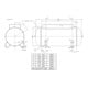 Aerotec Druckluftkessel 90 L liegend - 11 bar mit schmaler Konsole ohne Anbau