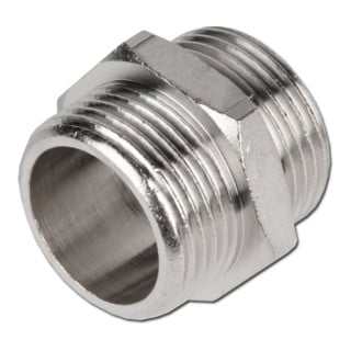 Aerotec dubbele nippel - 1/4 inch mannelijk x 1/4 inch vrouwelijk