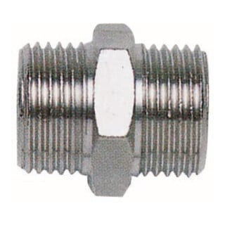 Aerotec dubbele nippel - 1/4 inch mannelijk x 1/4 inch vrouwelijk