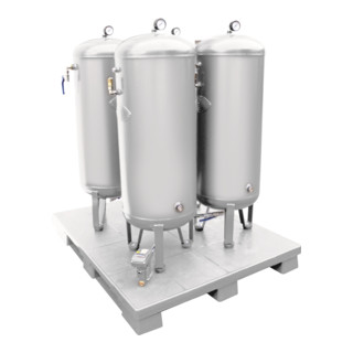 Aerotec ketelbatterij 4 x 90L - 11 bar gegalvaniseerd