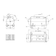 Aerotec Luchtcompressorvat 90 L liggend - 11 bar met brede console 2-traps OHN-3