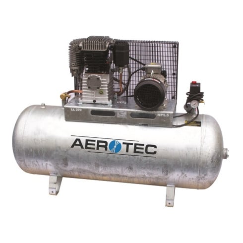 Aerotec N59-270 Z PRO horizontaal - 400 Volt gegalvaniseerde oliegesmeerde compressor