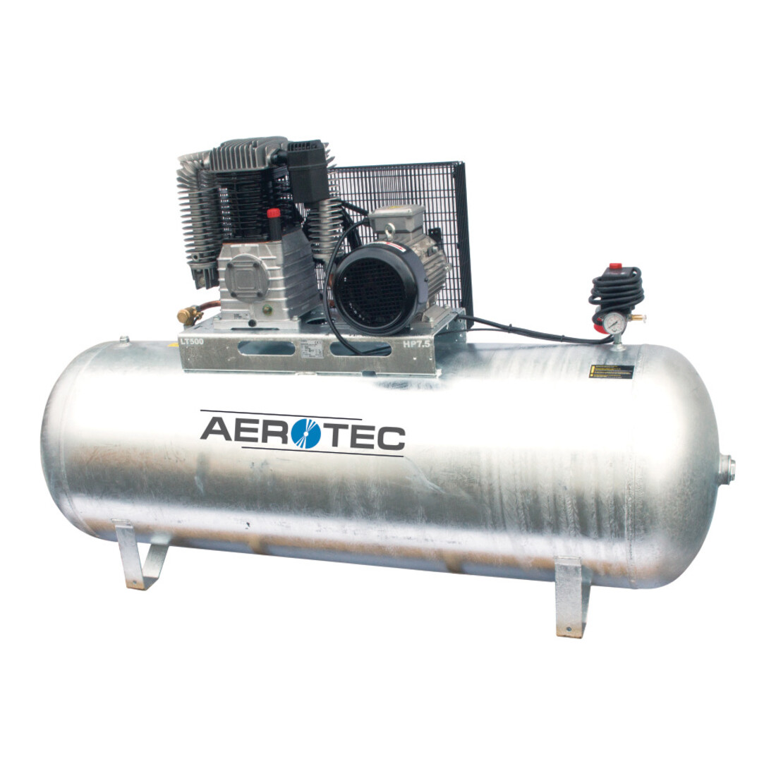 Aerotec N60-500 Z PRO couché - 400 Volt galvanisé Compresseur lubrifié