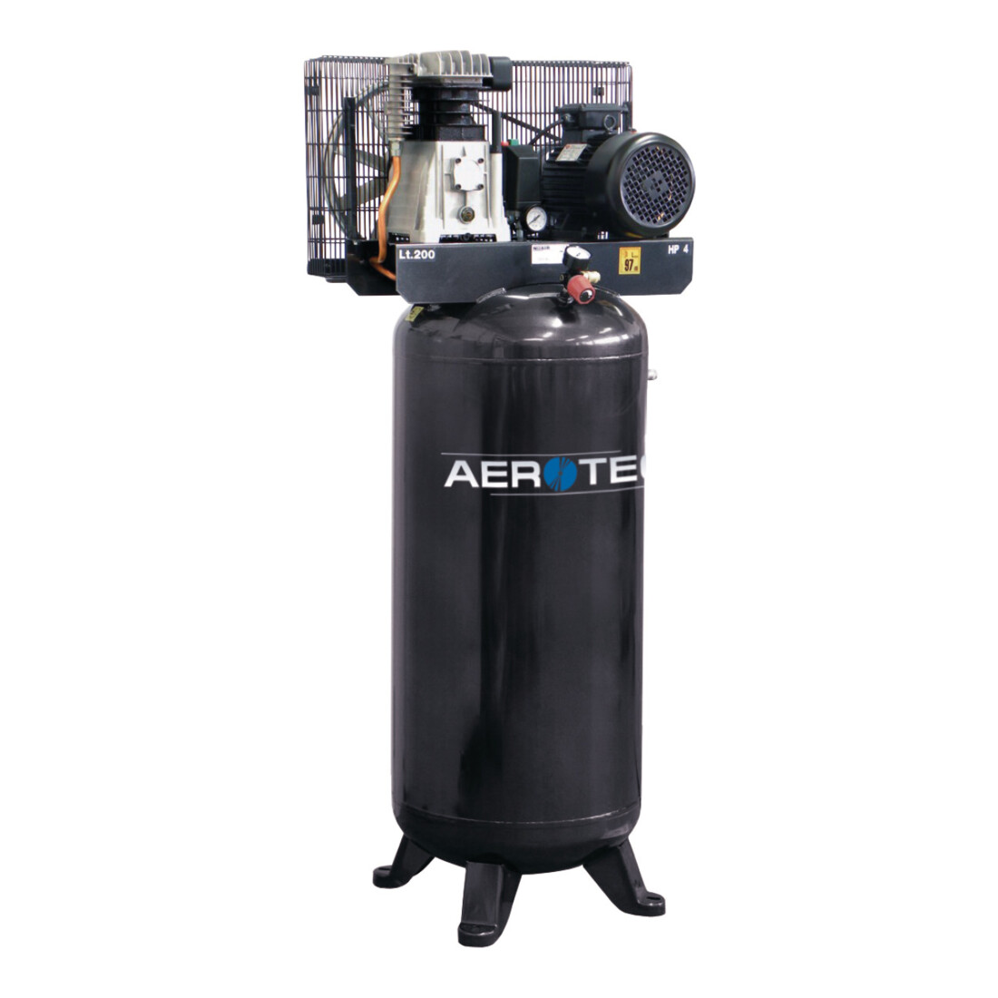 Aerotec Perslucht zuigercompressor compact 2 cilinders verticaal 400 V